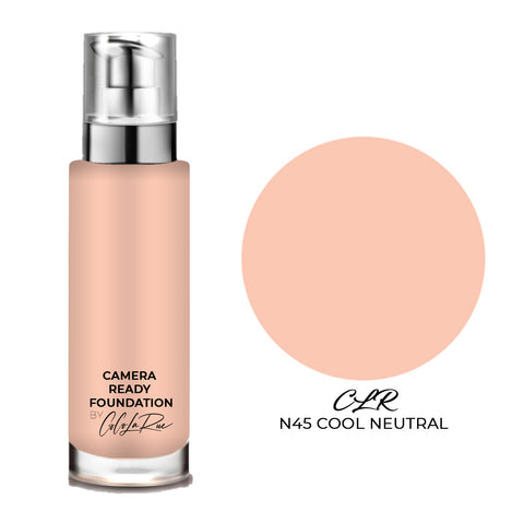Camera Ready Hi-Def Foundation. Flawless Coverage Oil Free Liquid Foundation Full Coverage for Home Office, Parties,TV Film and Images