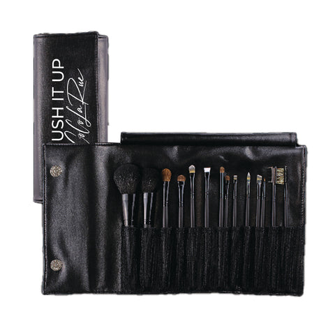 Brush It Up Makeup Brush Set – Professional Makeup Brushes – Makeup Brushes Kit - High Density Makeup Brushes (14pc Brush Set)